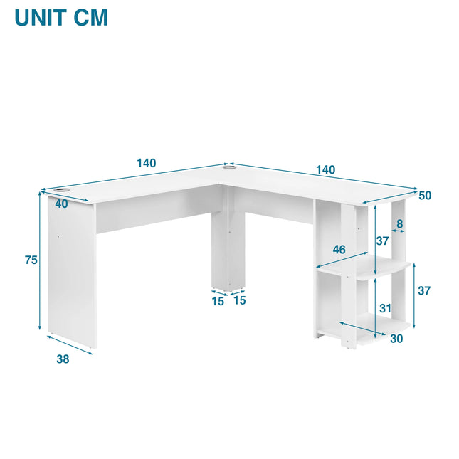 General Use L Shaped Desk For Gaming And Office Storage by zapcart