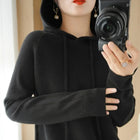 Korean Hooded Sweater Women Warm Knit Pullover Cozy Casual by zapcart