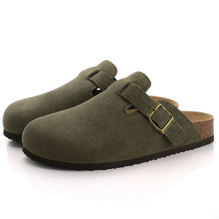 Kidmi Womens Genuine Suede Clogs With Soft Footbed by zapcart