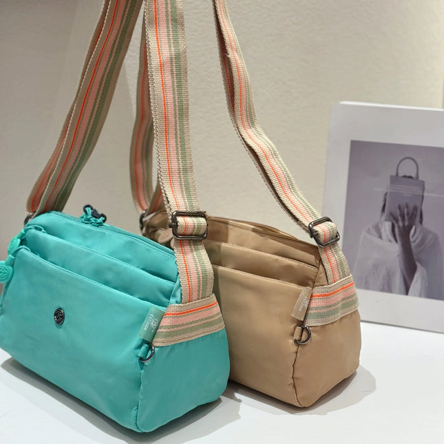 Ultra-light Nylon Crossbody Bag for Women Adjustable Wide Strap Lightweight Women's Bag Zipper Closure Stylish Messenger Bag by zapcart