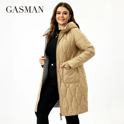 Gasman Womens Long Spring Down Parka Coat Lightweight Warm by zapcart