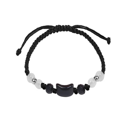Moonstone Obsidian Couple Bracelets CN Zhejiang Minimalist by zapcart