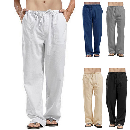 RealXizicn Men's Breathable Elastic Drawstring Pants by zapcart