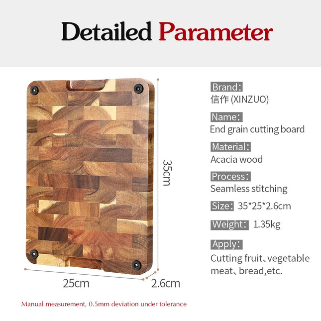 XINZUO Acacia Wood Cutting Board Non Slip For Home Cooks by zapcart