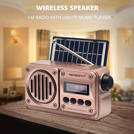 Merodith Wireless Bluetooth Speaker Solar Emergency Radio by zapcart