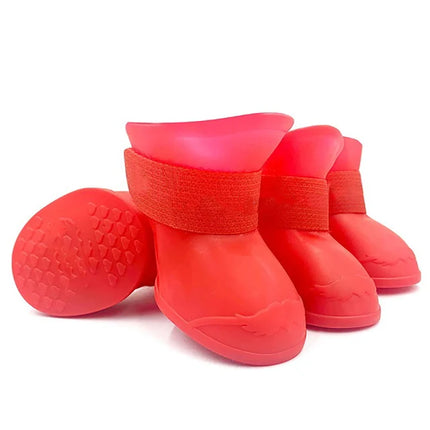 Pet Waterproof Rain Boots Anti Slip For Dogs And Cats by zapcart