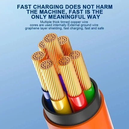 DIXSG 120W Fast Charge USB A to C Cable 180 Rotation by zapcart