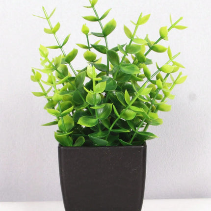 Zhejiang Mini Artificial Eucalyptus Plant Black Pot Decor by zapcart