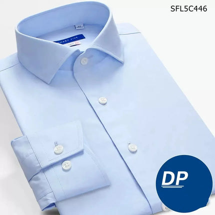 CN Smart Turn Down Collar Cotton Dress Shirt Men Slim Fit by zapcart