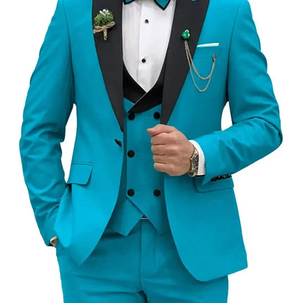 FnoexwCN Slim Fit Men Suits Double Breasted Groom Formal by zapcart