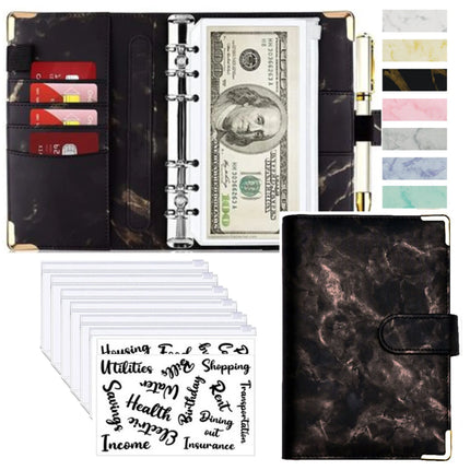 A6 Budget Binder PU Leather Organizer For Students by zapcart