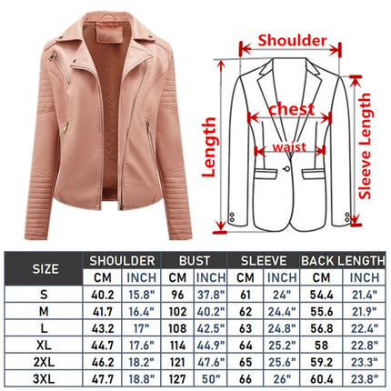 2024 Women Faux Leather Jacket PU Zipper Casual Outerwear by zapcart