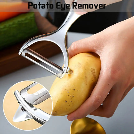 Stainless Steel Vegetable Peeler Potato Peeler Multifunctional Carrot Grater Fruit Tools Kitchen Accessories Gourmet Pelador Bar by zapcart
