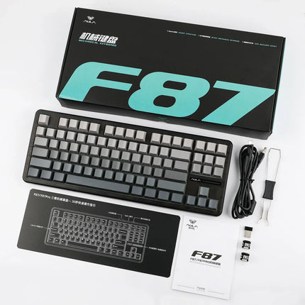AULA F87 Pro 87 Key Hotswap Gasket Keyboard RGB Tri Mode by zapcart