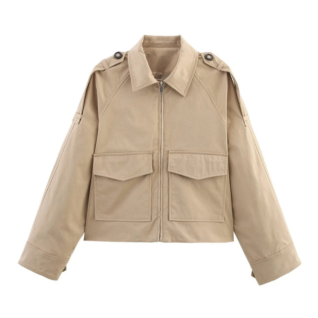 PB ZA2025 Womens Summer Windbreaker Jacket With Pockets by zapcart