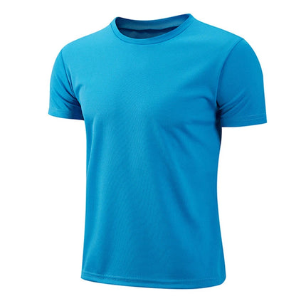 Men's Summer T Shirt White Quick Dry Breathable Gym Tee by zapcart