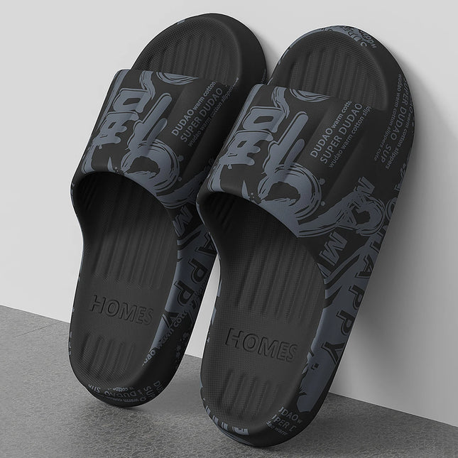 QYCKABY Mens Slippers Anti Slip Cozy Soft Indoor Slides