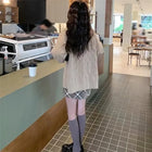 Korean Red Knitted Cardigan For Women Cozy Loose Fit by zapcart
