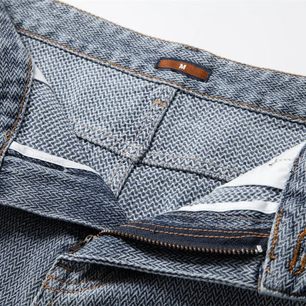 AIOPESON Men Retro Denim Shorts Multi Pocket Casual by zapcart