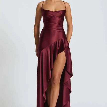 Women Elegant Bodycon Party Dress Maxi Spaghetti Strap by zapcart