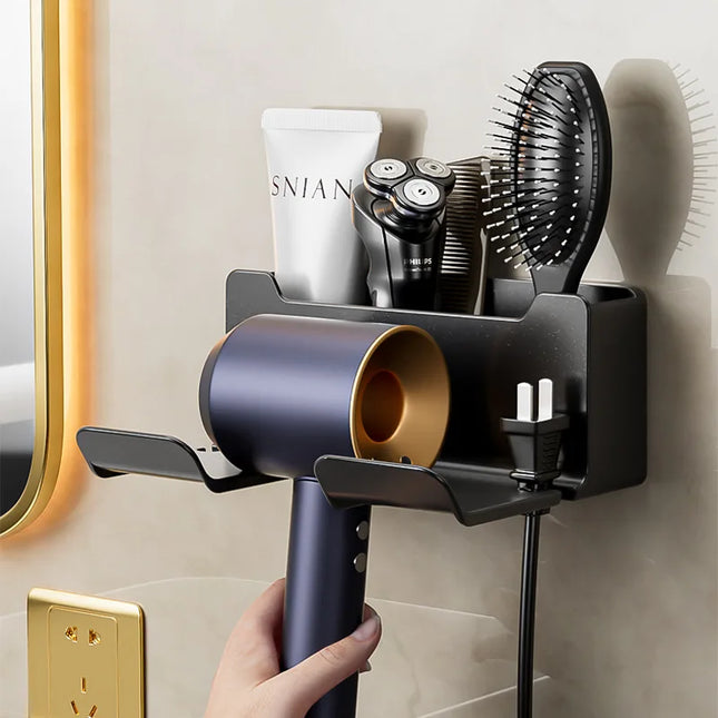 Choice Hair Dryer Holder Wall Mounted Bathroom Organizer
