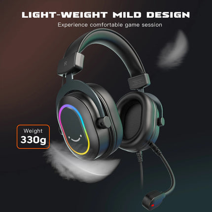 Fifine Dynamic RGB Gaming Headset 7 1 Surround Sound Gamers by zapcart