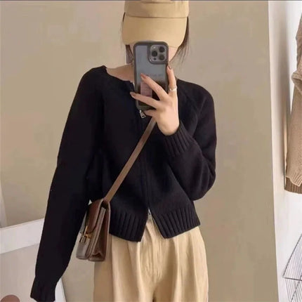 Lucyever Women Knit Cardigan Autumn Winter Cozy Loose Fit by zapcart