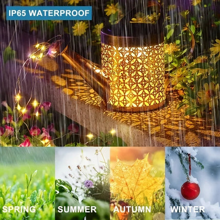 WHATOOK Solar Watering Can Light Lantern Outdoor Waterproof by zapcart