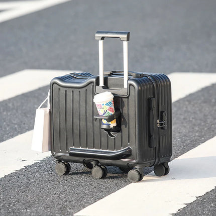 Kids Riding Suitcase 20 Inch Six Wheel Luggage Cup Holder by zapcart