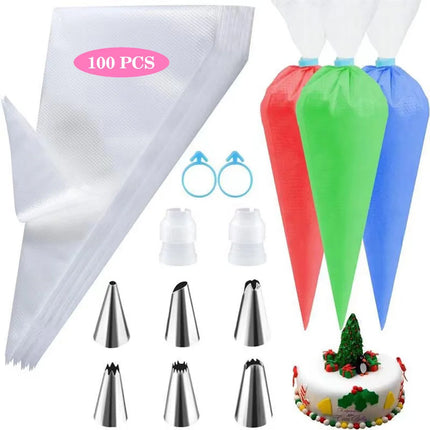 Choice Silicone Piping Bags Set With Steel Tips For Newbies by zapcart
