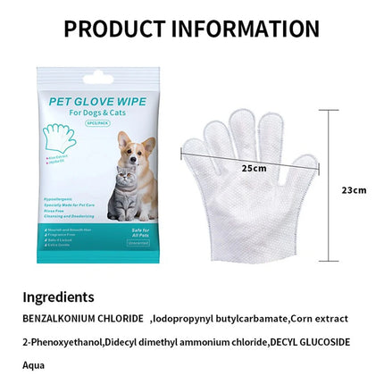 Choice Waterless Pet Bathing Gloves Cats Dogs Deodorizing by zapcart