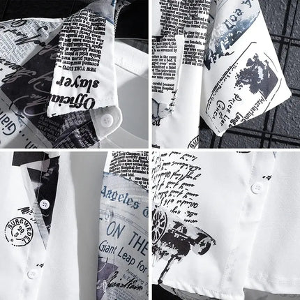 HaibinzuLu Men Short Sleeve Print Shirt Beachwear Essential by zapcart