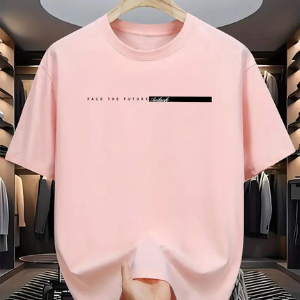 GUILANCN Summer Cotton Tee Unisex Round Neck Letter Print by zapcart