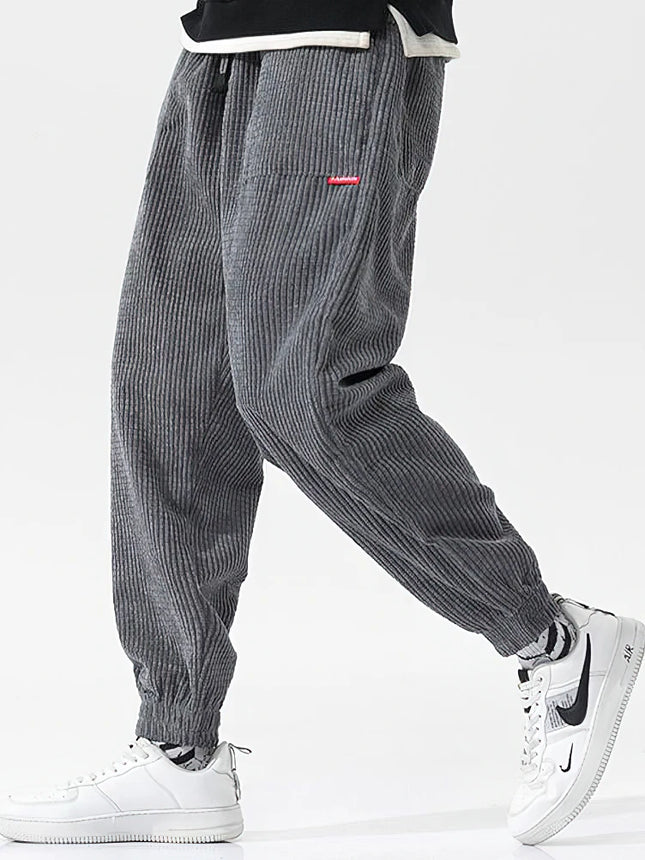 Zoyleircn Corduroy Sweatpants For Men Loose Fit Tech Fleece by zapcart