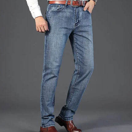 WTHINLEECN Men Slim Stretch Denim Jeans Luxury Casual by zapcart