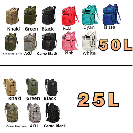 ThuramCN 25L 50L Tactical Waterproof Backpack for Outdoors by zapcart