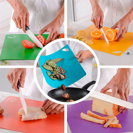Colorful Flexible Non Slip Cutting Mats 6Pcs Icons Kitchen by zapcart