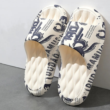 Zapcart Plus Size Graffiti Men Slippers EVA Sole Slides