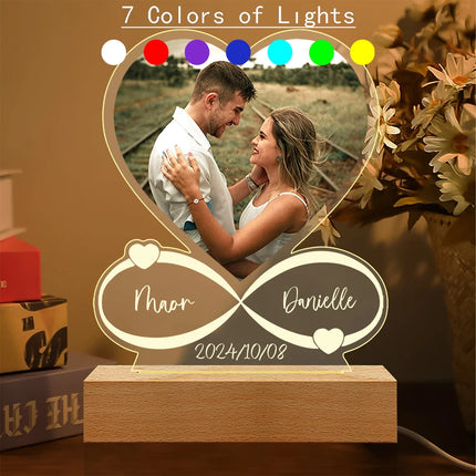 Personalized Photo Frame For Couples Gift Acrylic Plaque by zapcart