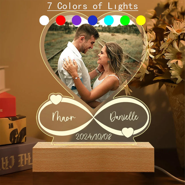 Personalized Photo Frame For Couples Gift Acrylic Plaque by zapcart