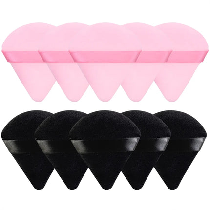 Kekelala 10Pcs Triangle Powder Puff Wet Dry Use For Loose Powder Liquid Cosmetic Soft Plush Powder Puff Makeup Foundation by zapcart