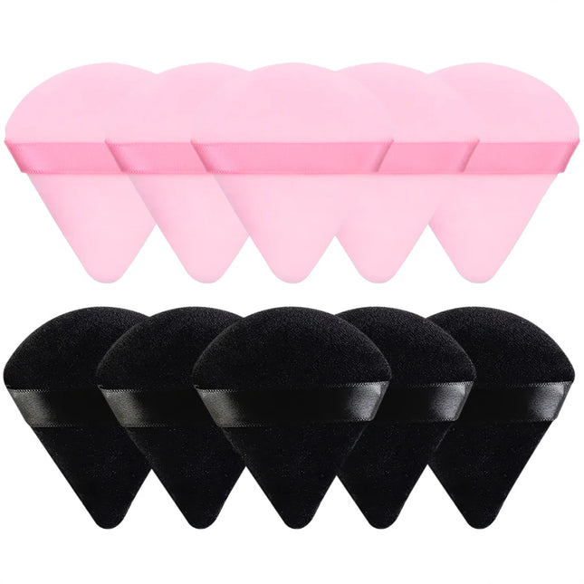 Kekelala 10Pcs Triangle Powder Puff Wet Dry Use For Loose Powder Liquid Cosmetic Soft Plush Powder Puff Makeup Foundation by zapcart