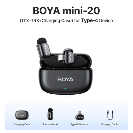 Boya Mini Wireless Lavalier Microphone For iPhone Android by zapcart