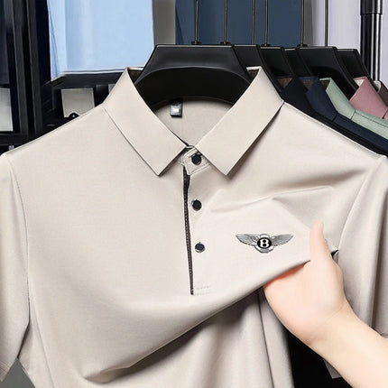 CN Jiangxi Mens Summer Polo Shirt Breathable Printed by zapcart
