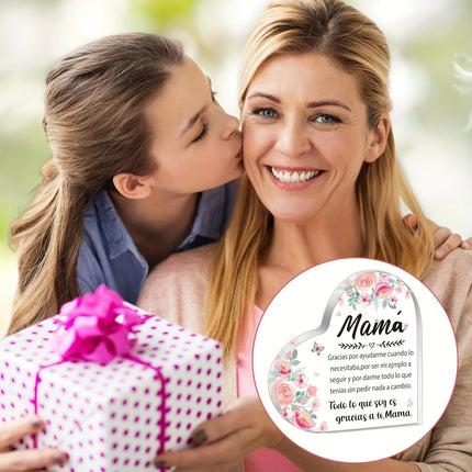 Choice Acrylic Gifts For Mom Heart Keepsake Paperweight by zapcart