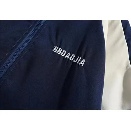 Kevinbatd Hip Hop Varsity Jacket Patchwork Windbreaker Men by zapcart