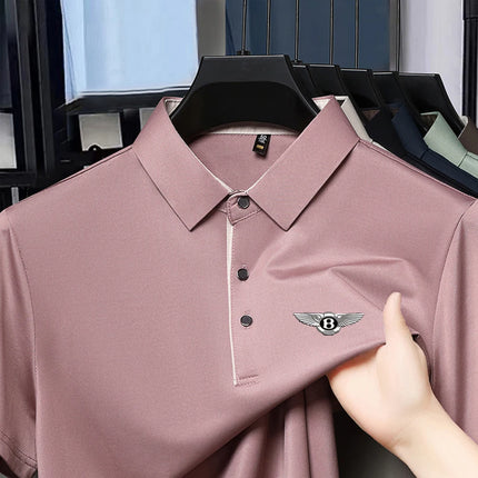 CN Jiangxi Mens Summer Polo Shirt Breathable Printed by zapcart