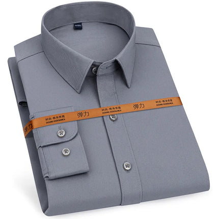 CN Zhejiang Mens Slim Fit Dress Shirt LongSleeve Breathable by zapcart