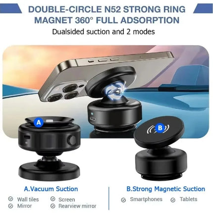 X9C Car Magnetic Phone Holder Wireless Charging 360 Swivel by zapcart