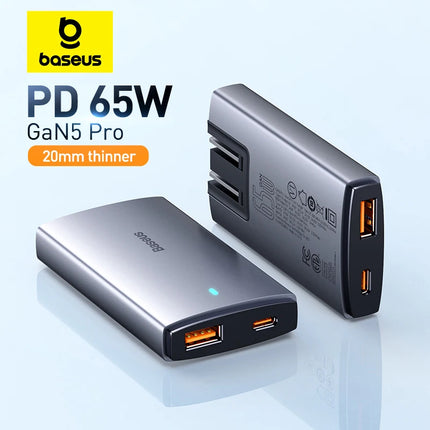 Baseus 65W GaN Charger USB C PD Fast Charge Travel by zapcart